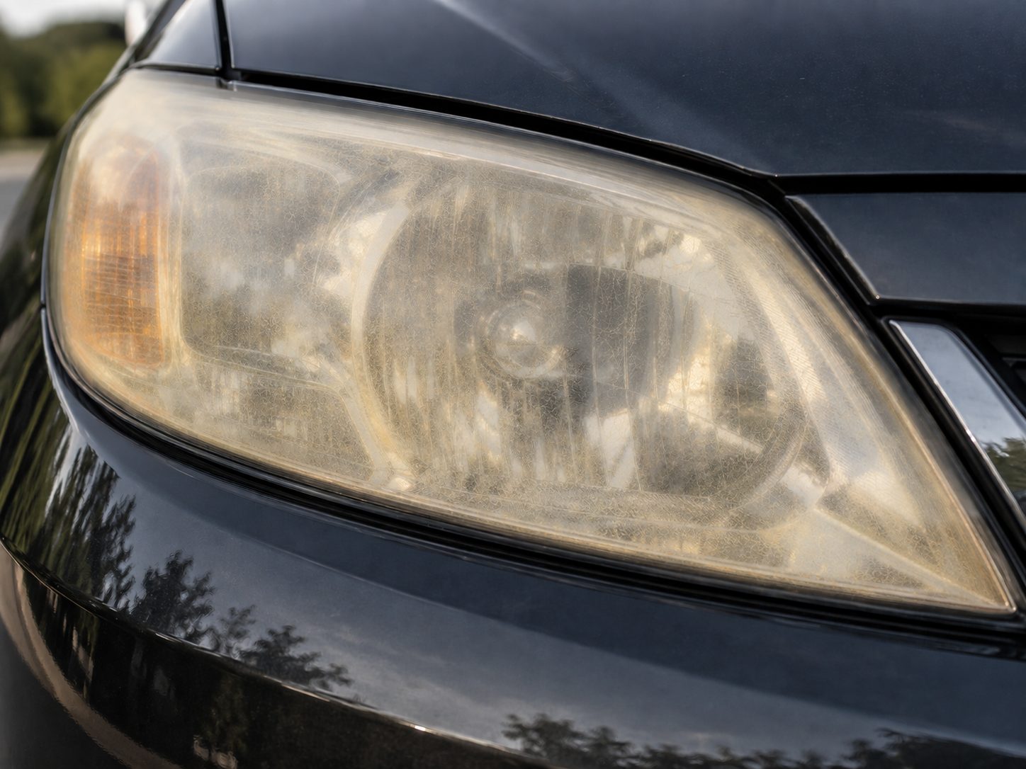 Before Headlight Restoration